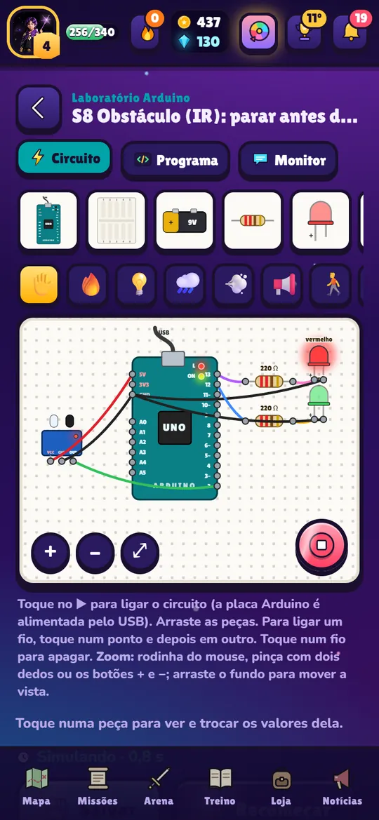 Sensor de obstáculo infravermelho