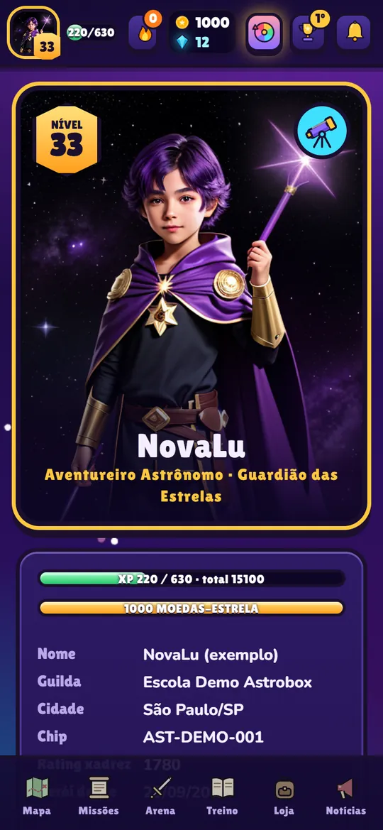 Ficha do herói