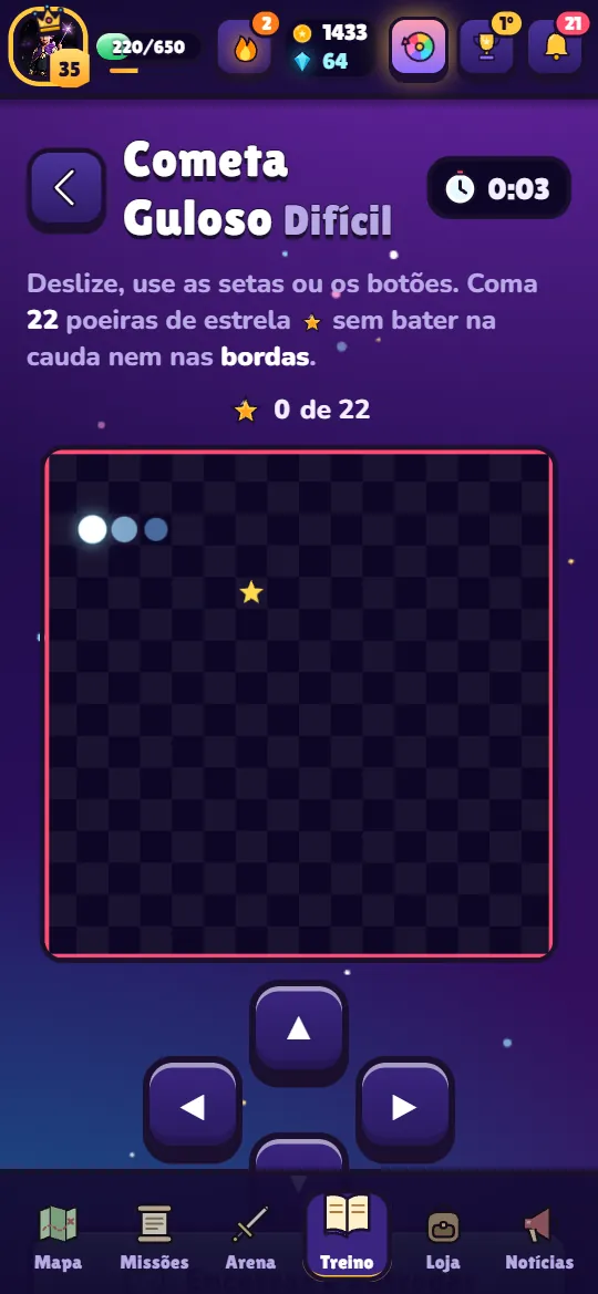 Minijogo Cometa Guloso