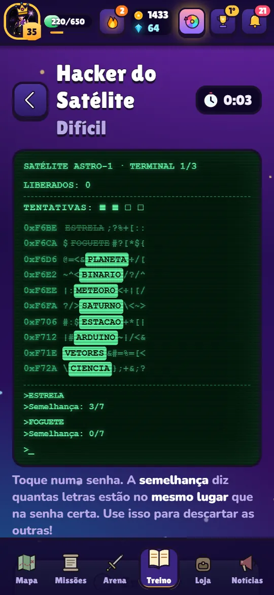 Minijogo Hacker do Satélite